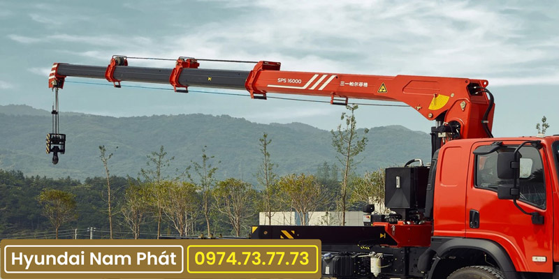 Xe Tải HD210 Gắn Cẩu 7 Tấn Sany Palfinger SPS16000
